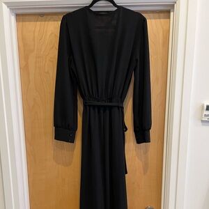 Fraîche by J Long Sleeve Faux Wrap Dress